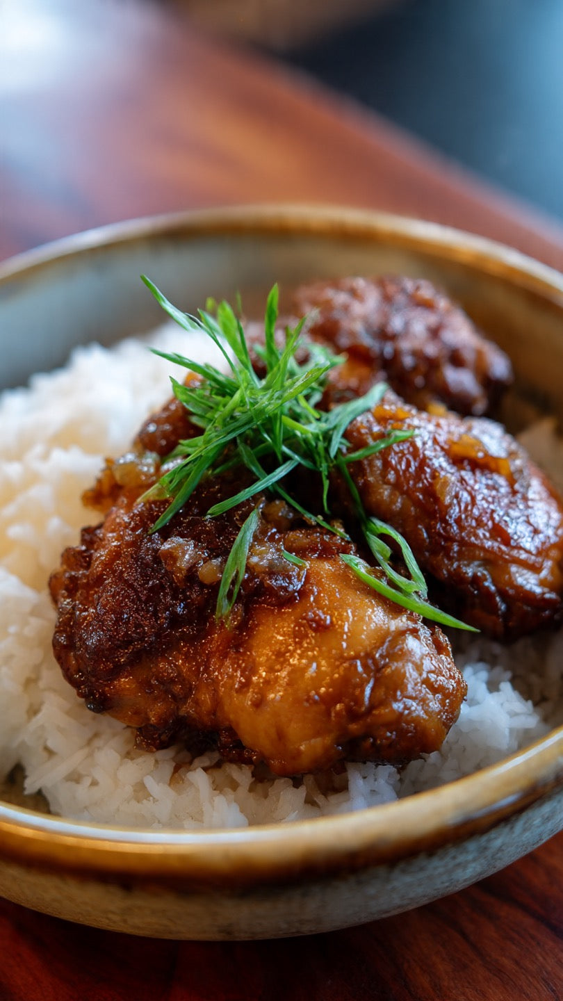 Chicken, Pork Adobo with Rice