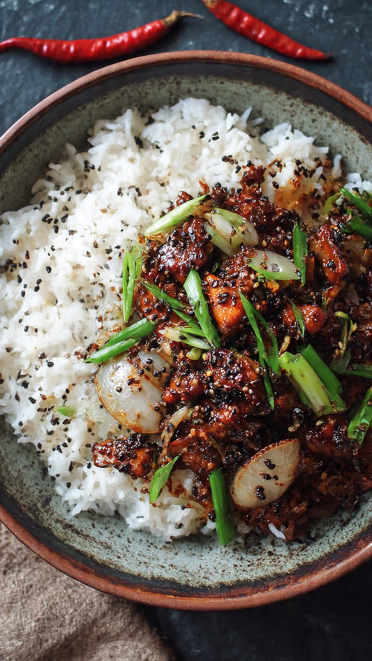 Beef Black Pepper Stir-Fry with Rice