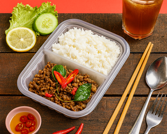 Basil beef with Rice
